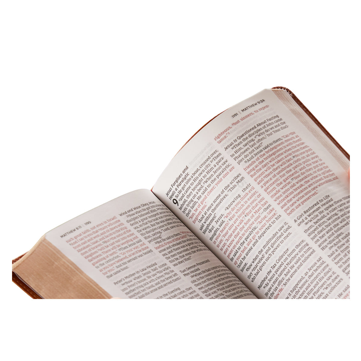NKJV Personal Size Reference Bible Tan (Comfort Print)(Verse Art Cover)(Imitation Leather)