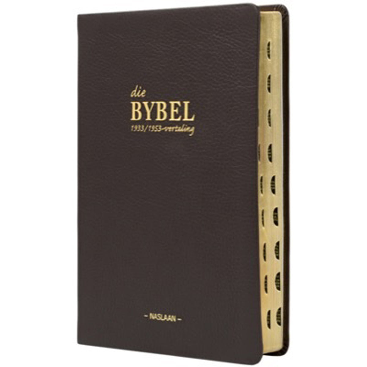 Afrikaans 1933/1953 Vertaling Bruin Egte Leer Naslaan Bybel Met Duimgrepe
