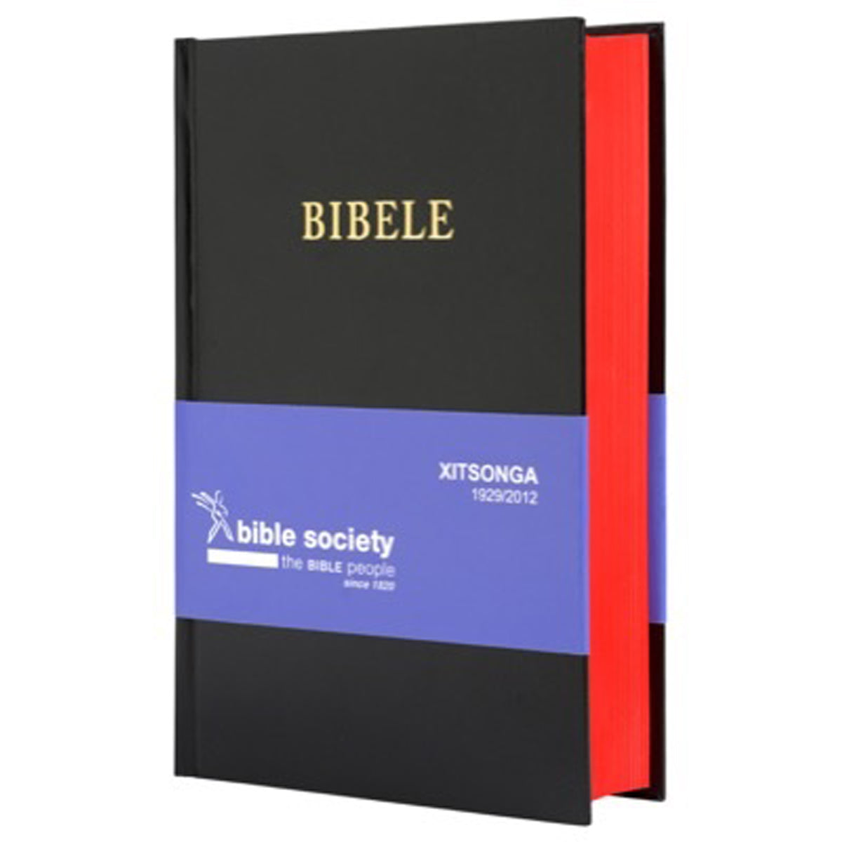 Tsonga 1929 Black Hardcover Bible New Red Edge