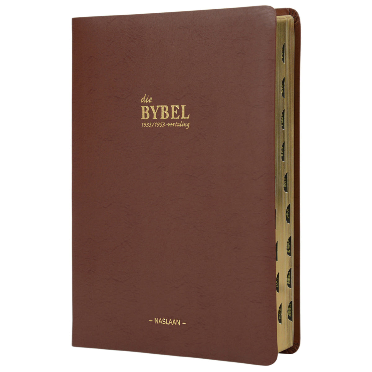 Afrikaans 1933/1953 Vertaling Bruin Kunsleer Bybel Grootdruk Met Duimgrepe