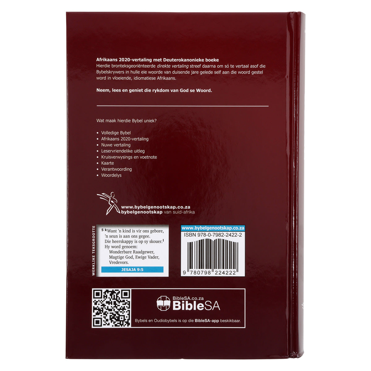 Afrikaans 2020 Vertaling Rooi Hardeband Medium Bybel Met Deuterokanonieke Boeke