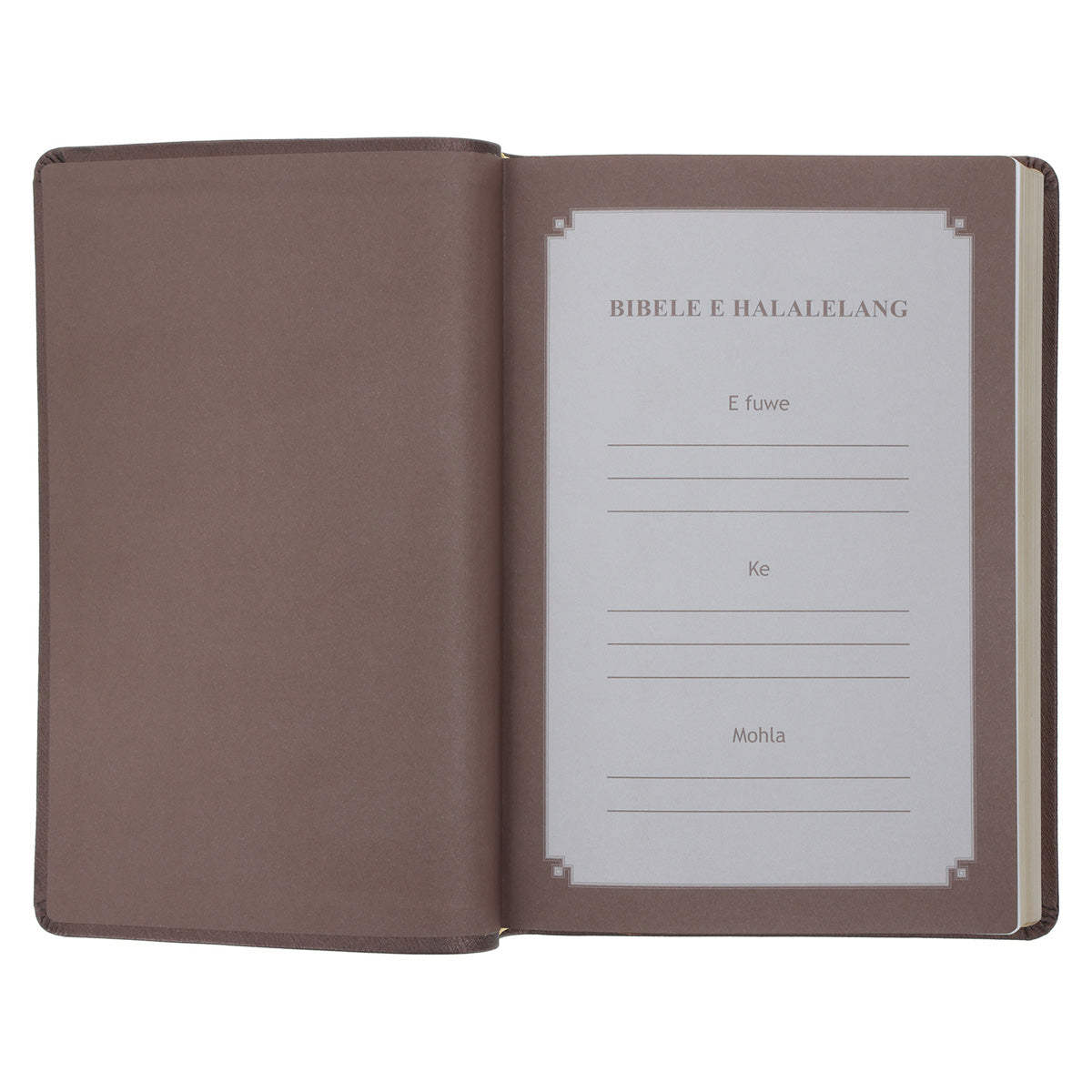 Sesotho (1909) Brown Vinyl Flexcover Bible