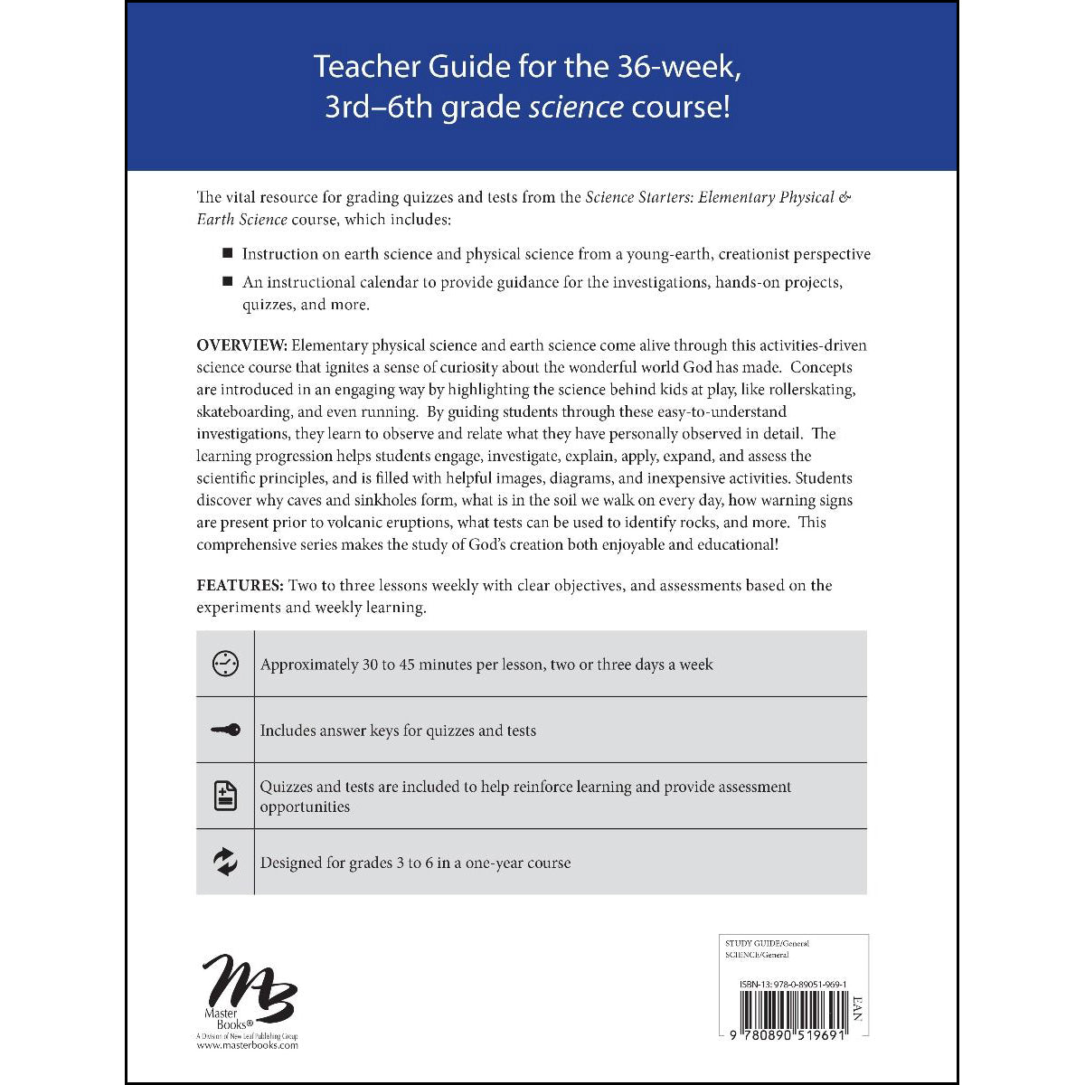 Science Starters: Elementary Physical And Earth Science Teacher Guide (Paperback)