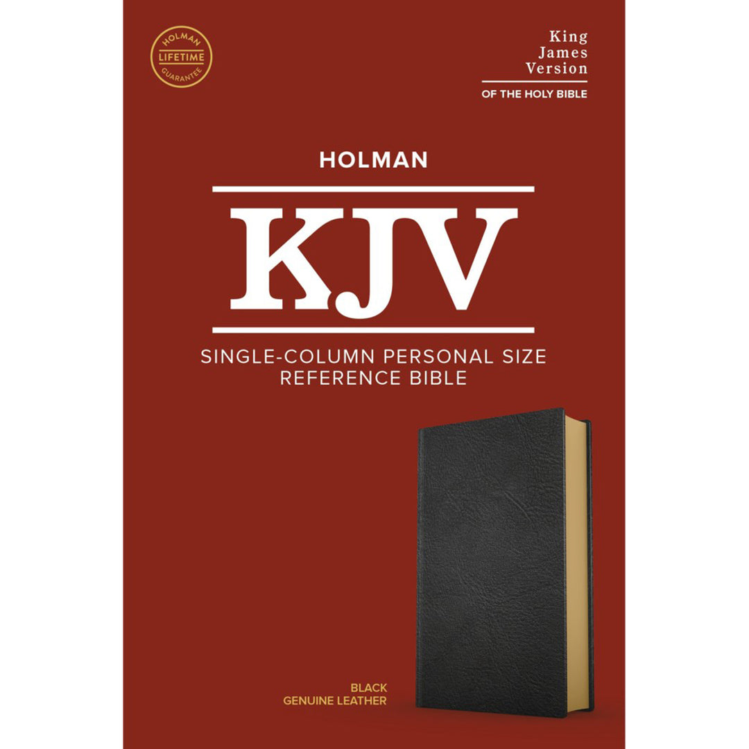 KJV Single-Column Personal Size Bible Black (Genuine Leather)