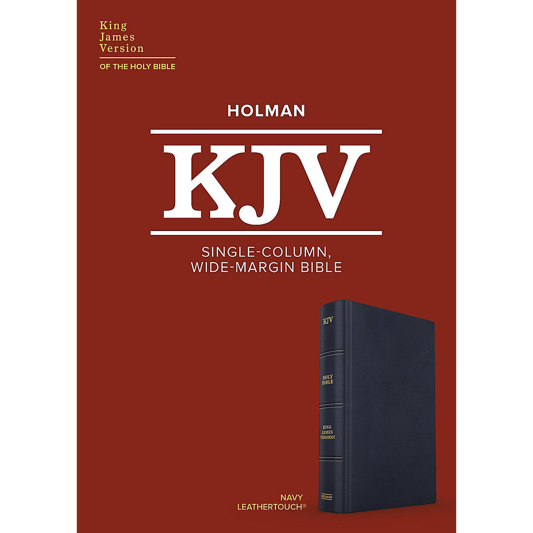 KJV Single-Column Wide-Margin Bible Navy (Imitation Leather)