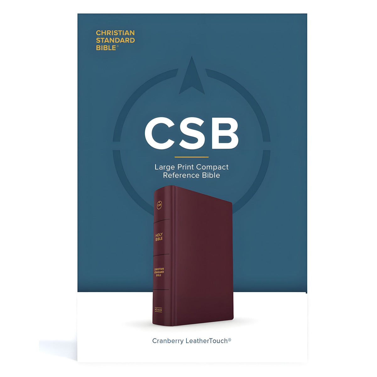 CSB Cranberry Imitation Leather Compact Reference Bible Large Print