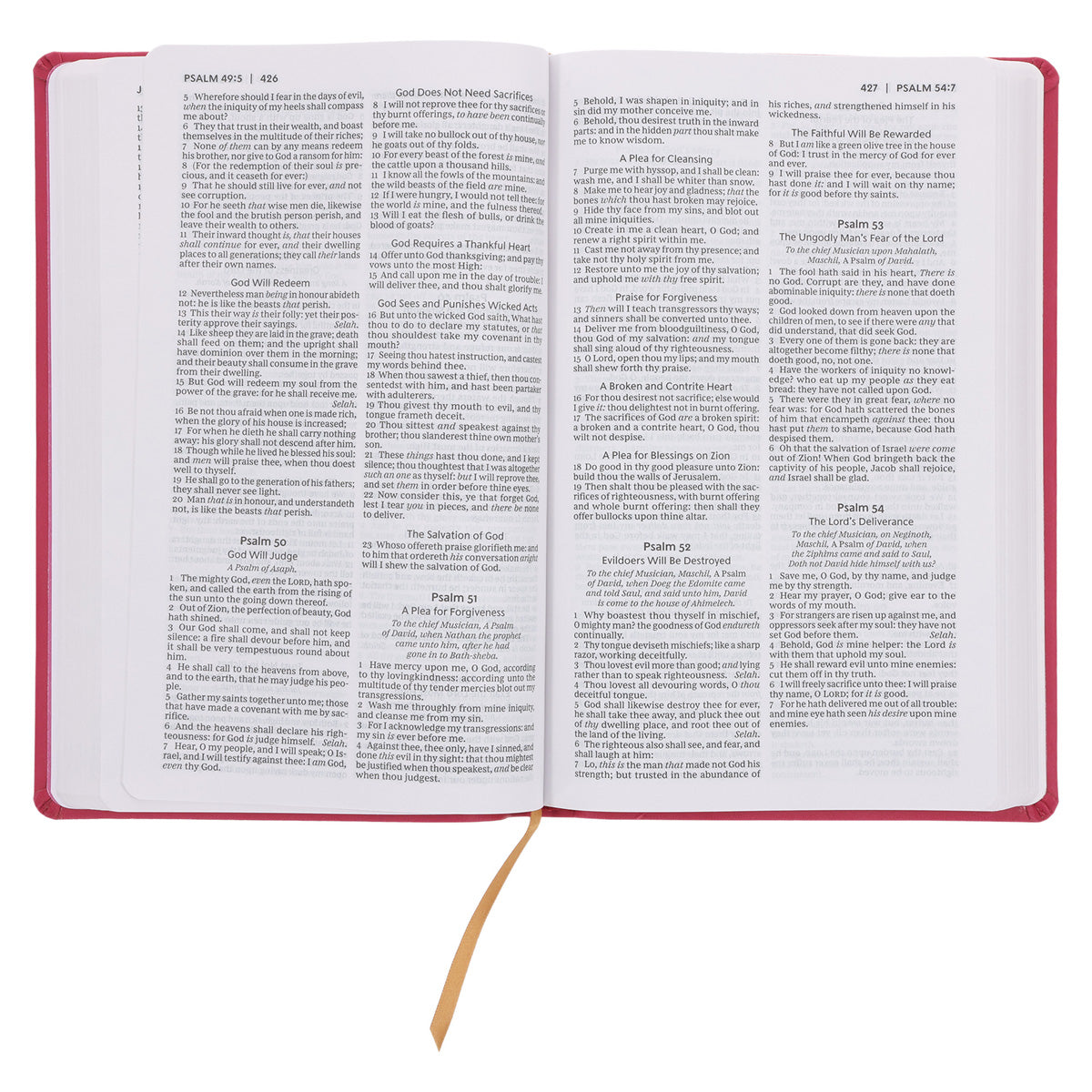 KJV Pink Imitation Leather Value Ultra Thinline Bible Comfort Print