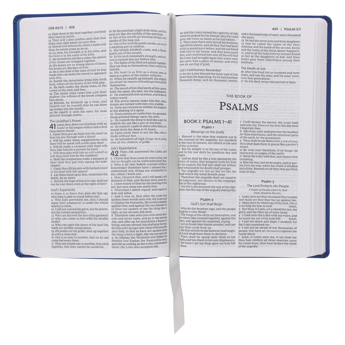 KJV Blue Imitation Leather Value Ultra Thinline Bible Comfort Print