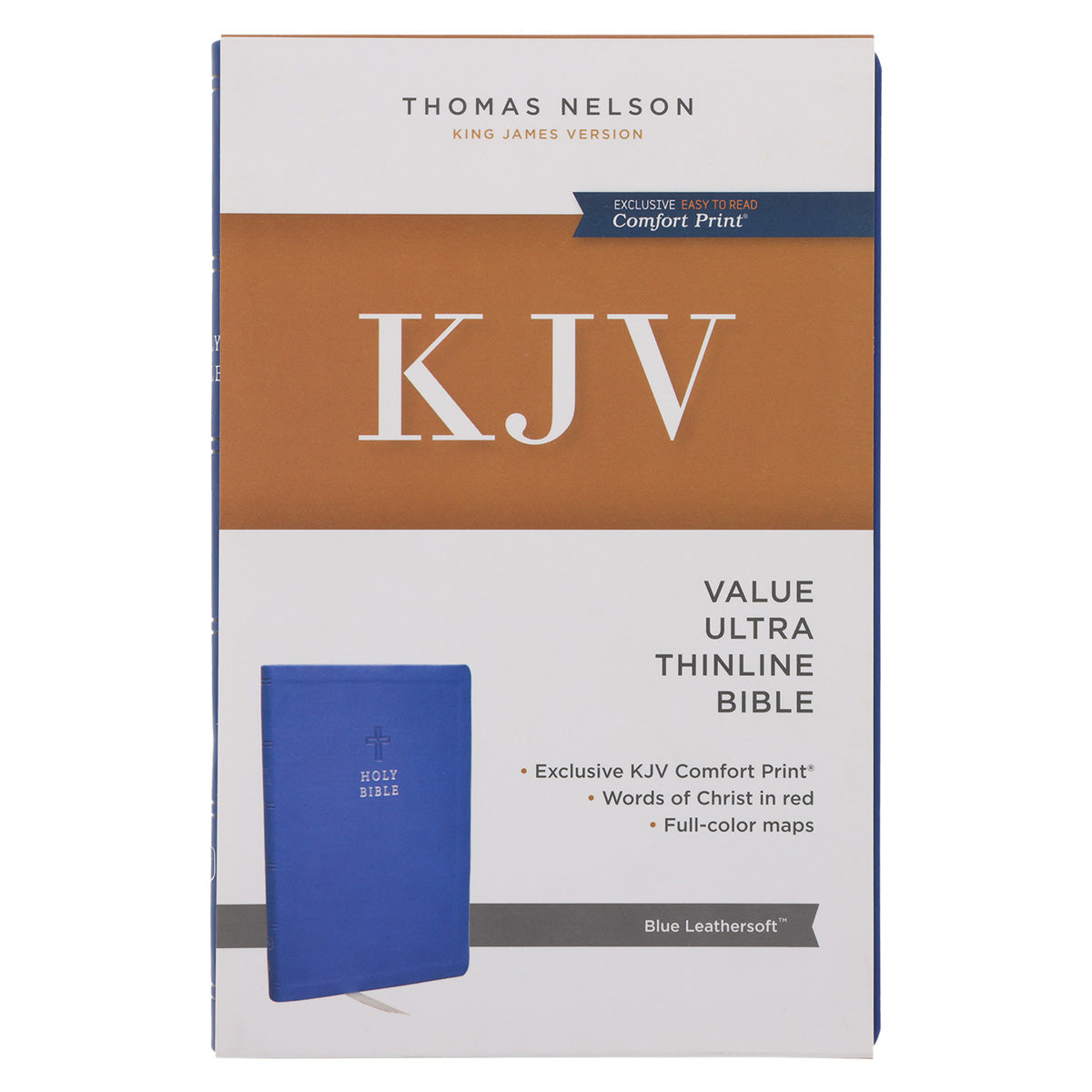 KJV Blue Imitation Leather Value Ultra Thinline Bible Comfort Print