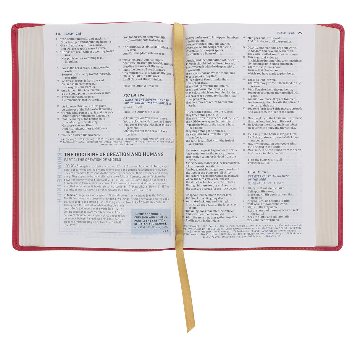 NKJV Pink Imitation Leather Student Study Bible Red Letter Comfort Print