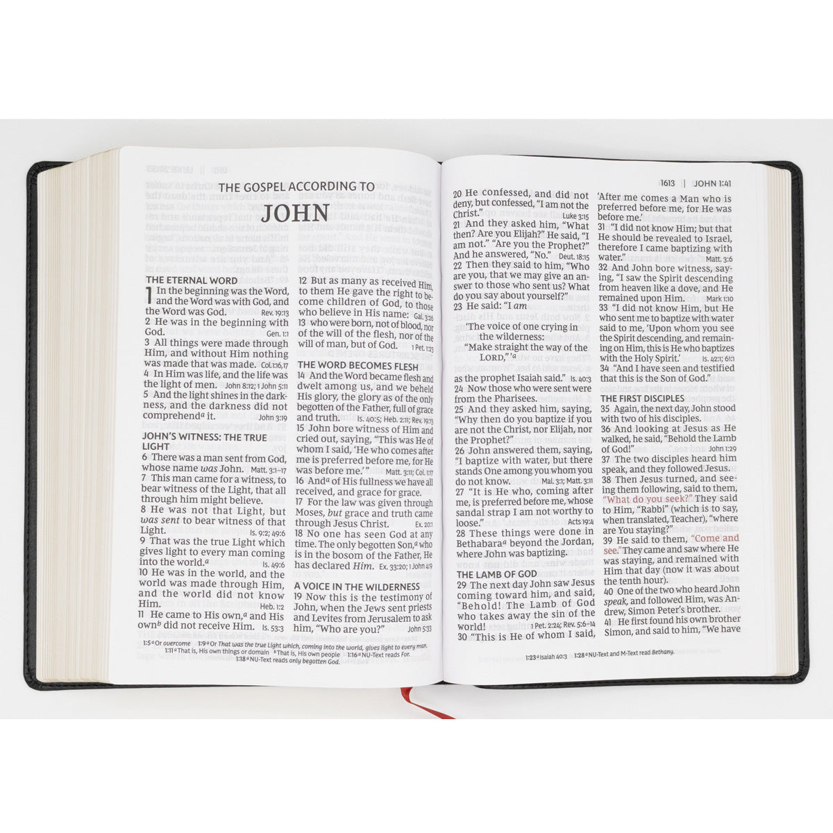 NKJV Black Imitation Leather End-of-Verse Reference Bible Comfort Giant Print