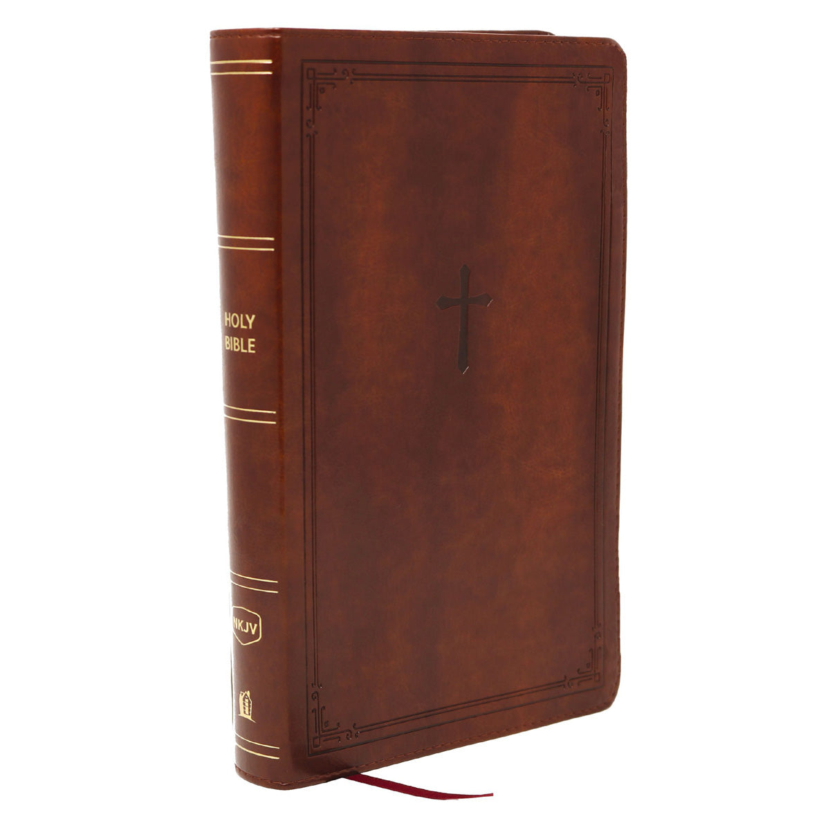 NKJV Brown Imitation Leather End-of-Verse Reference Holy Bible Comfort Giant Print