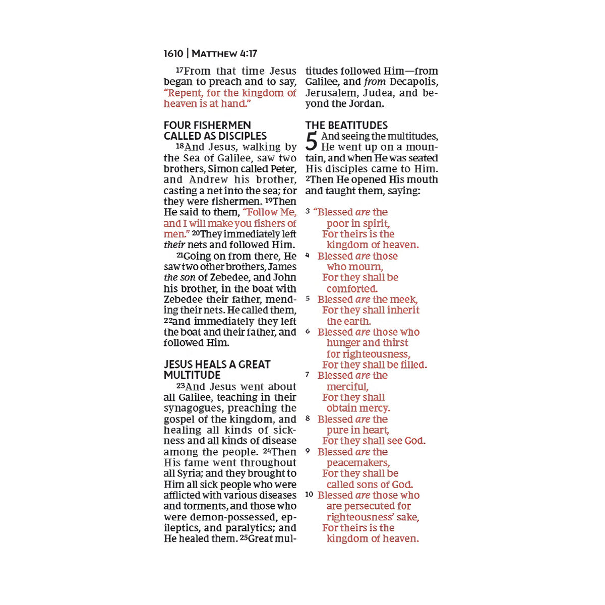 NKJV Brown Imitation Leather End-of-Verse Reference Holy Bible Comfort Giant Print