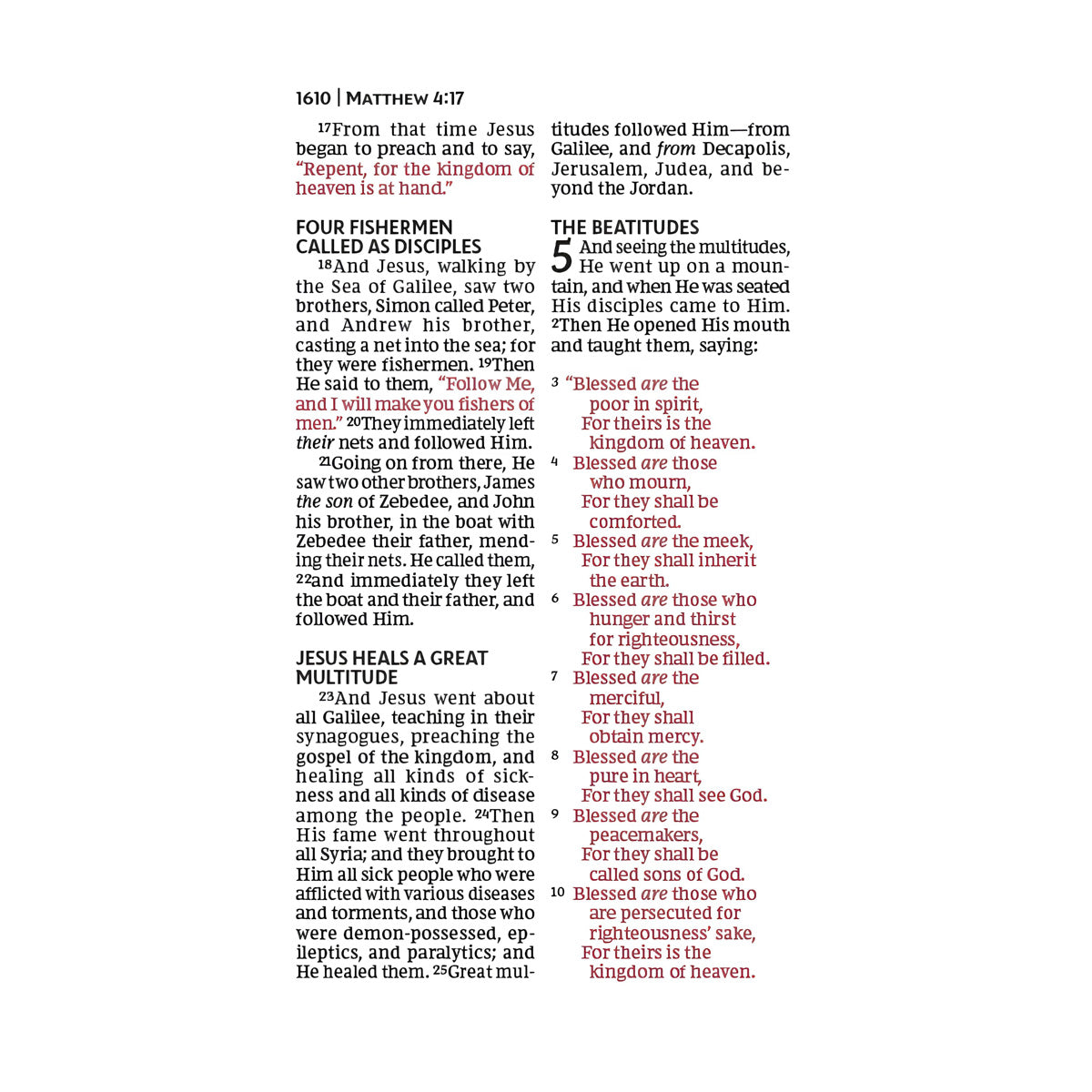 NKJV Purple Imitation Leather End-of-Verse Reference Holy Bible Comfort Giant Print