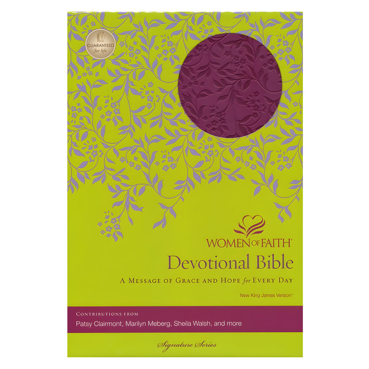 NKJV Purple Imitation Leather Women of Faith Devotional Bible
