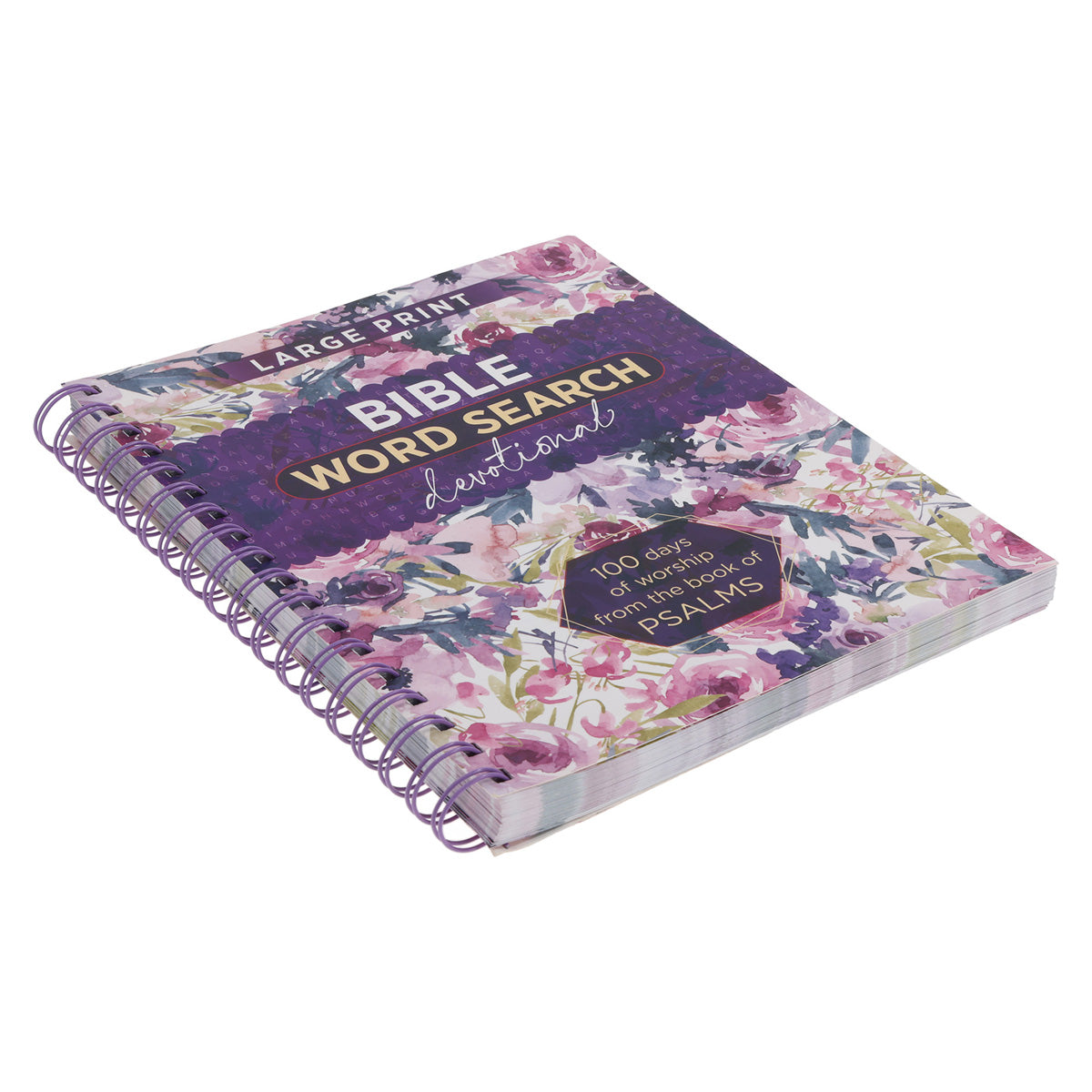 Bible Word Search Devotional: 100 Days of Worship from the Book of Psalms Large Print SB