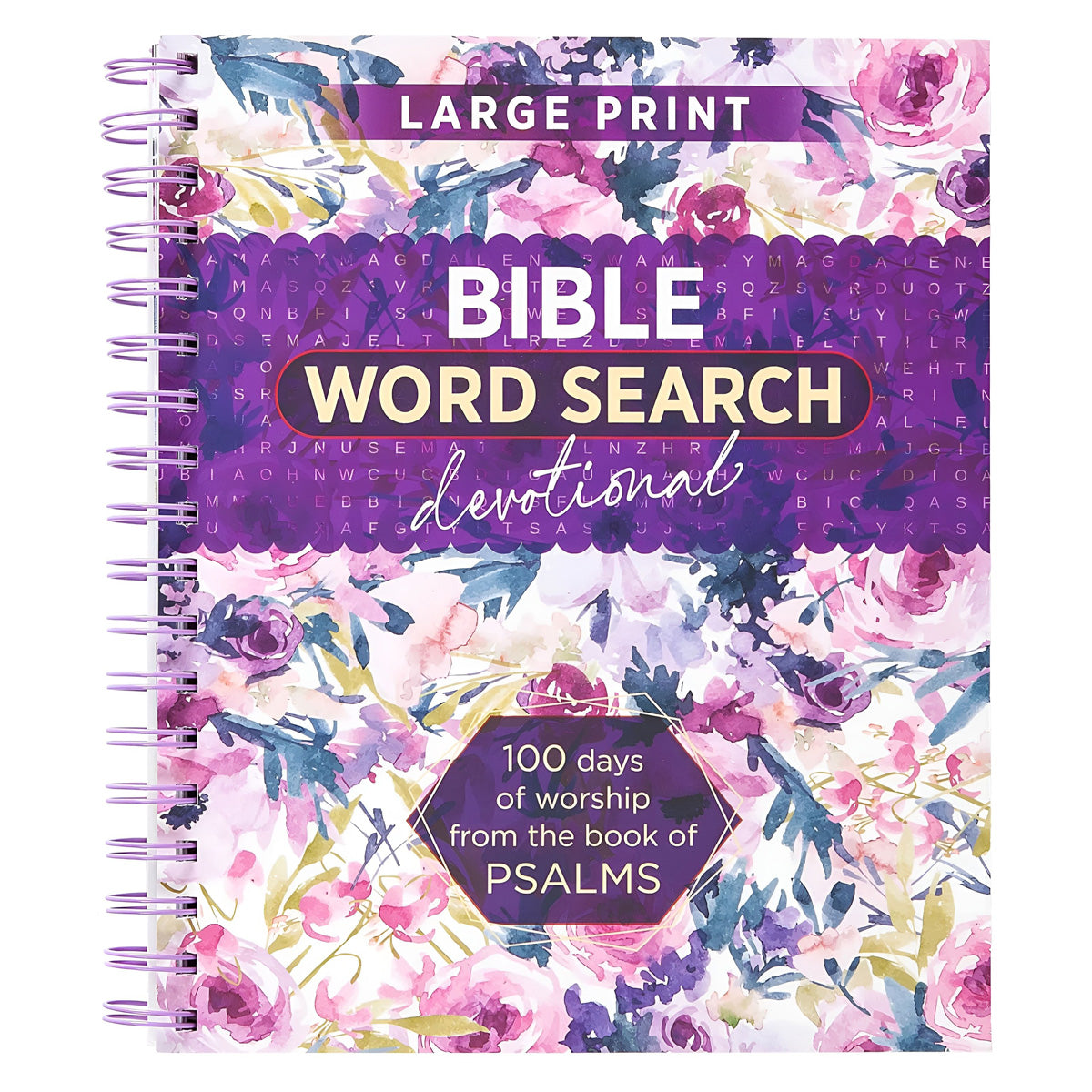 Bible Word Search Devotional: 100 Days of Worship from the Book of Psalms Large Print SB