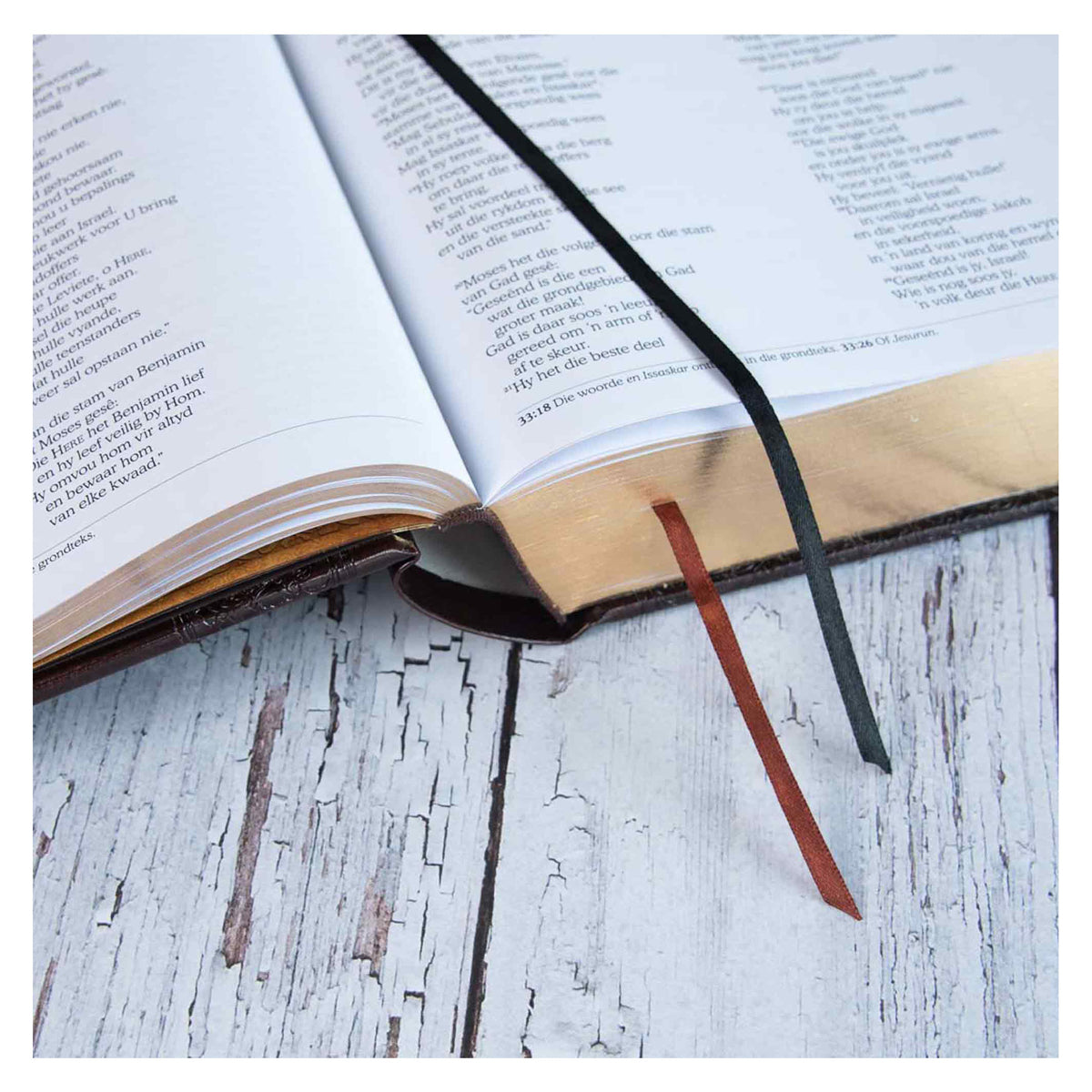 NLV Bruin Kunsleer Familiebybel Nuwe Uitgawe