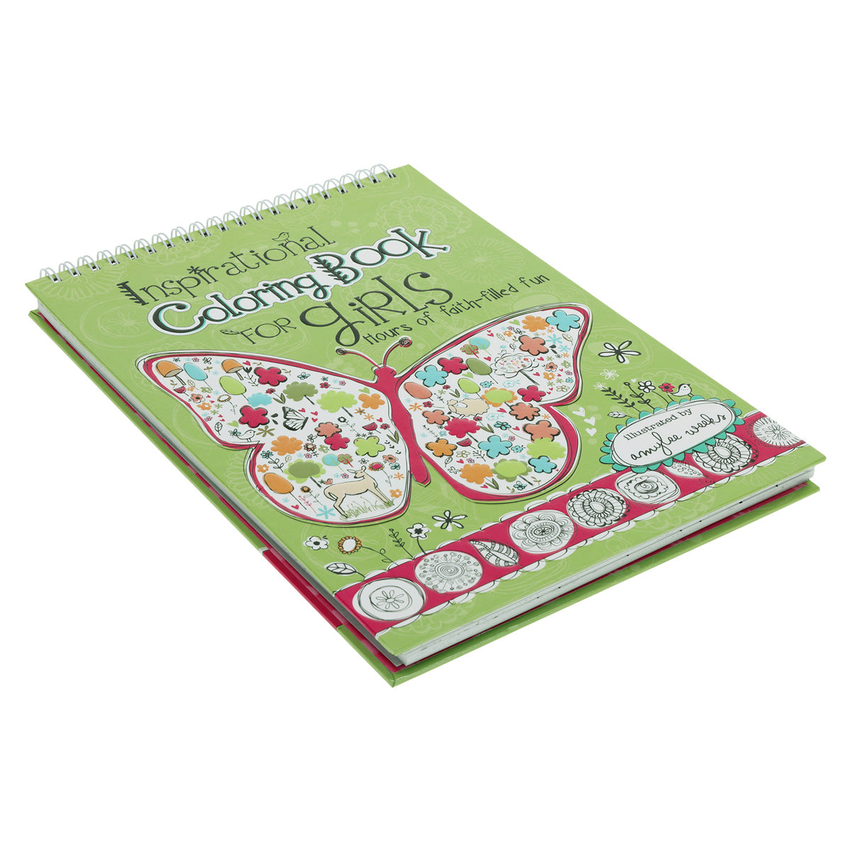 Inspirational Coloring Book For Girls (Wirebound)