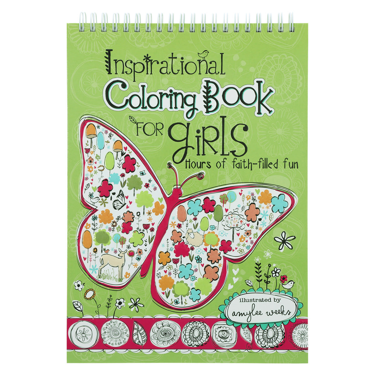 Inspirational Coloring Book For Girls (Wirebound)
