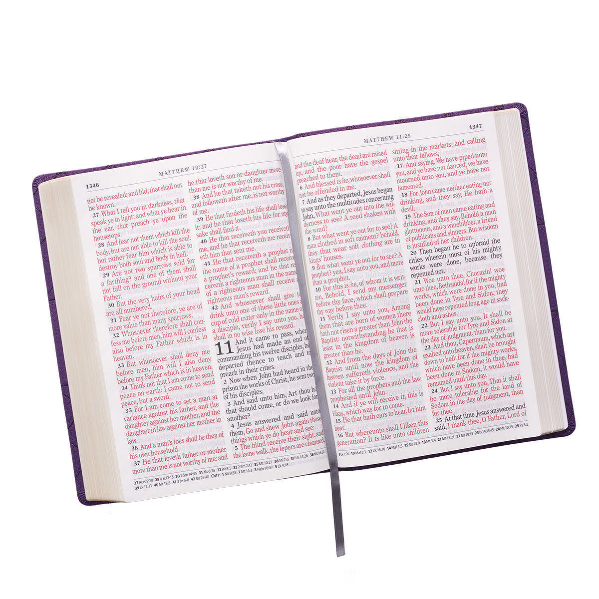 KJV Purple Faux Leather Super Giant Print Bible Red Letter