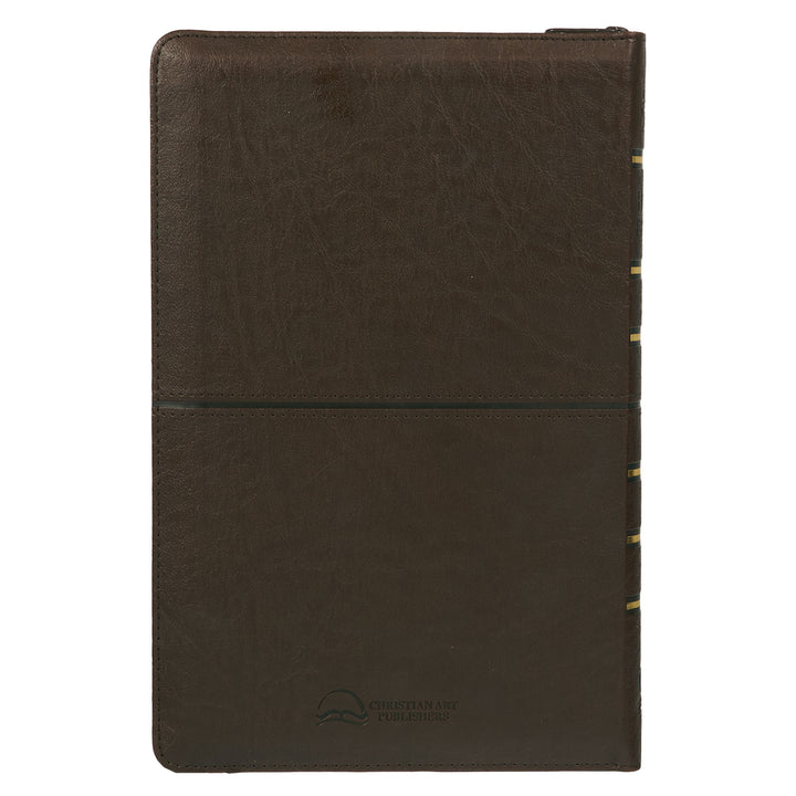ESV Brown Faux Leather Standard Bible Thumb Indexed With Zip