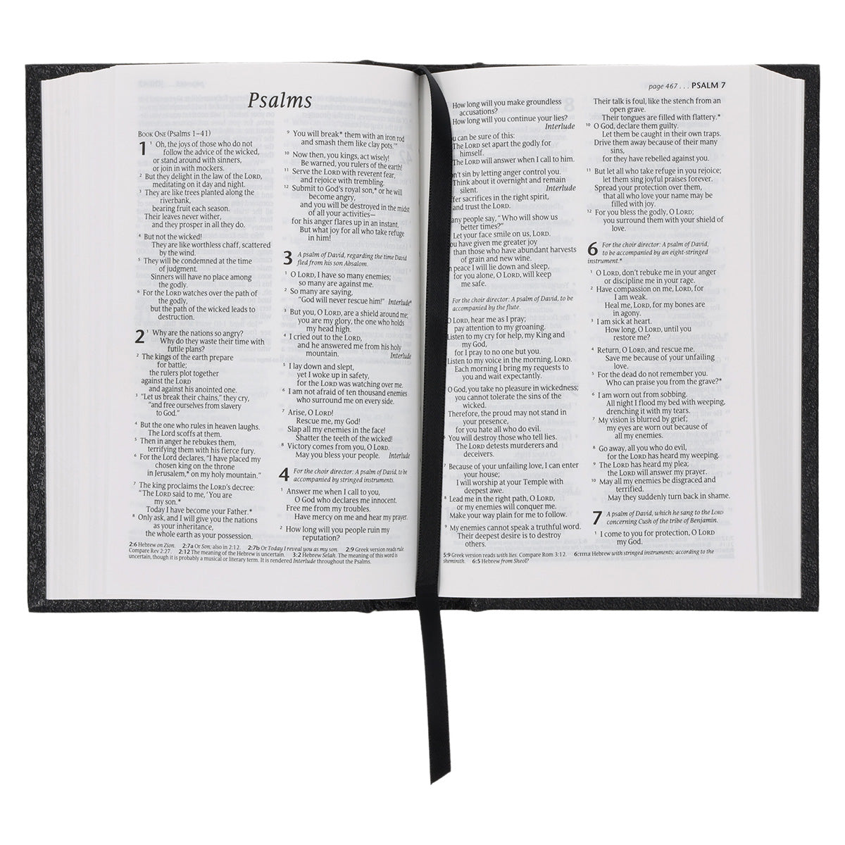 NLT Compact Bible Black Hardcover