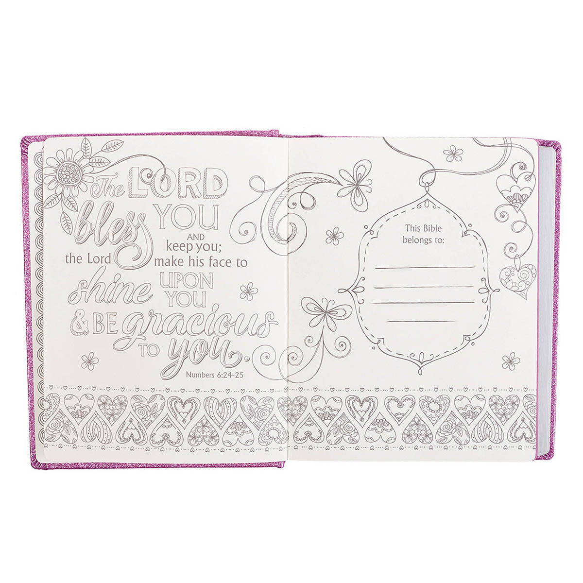 ESV Purple Glitter Hardcover My Creative Bible For Girls