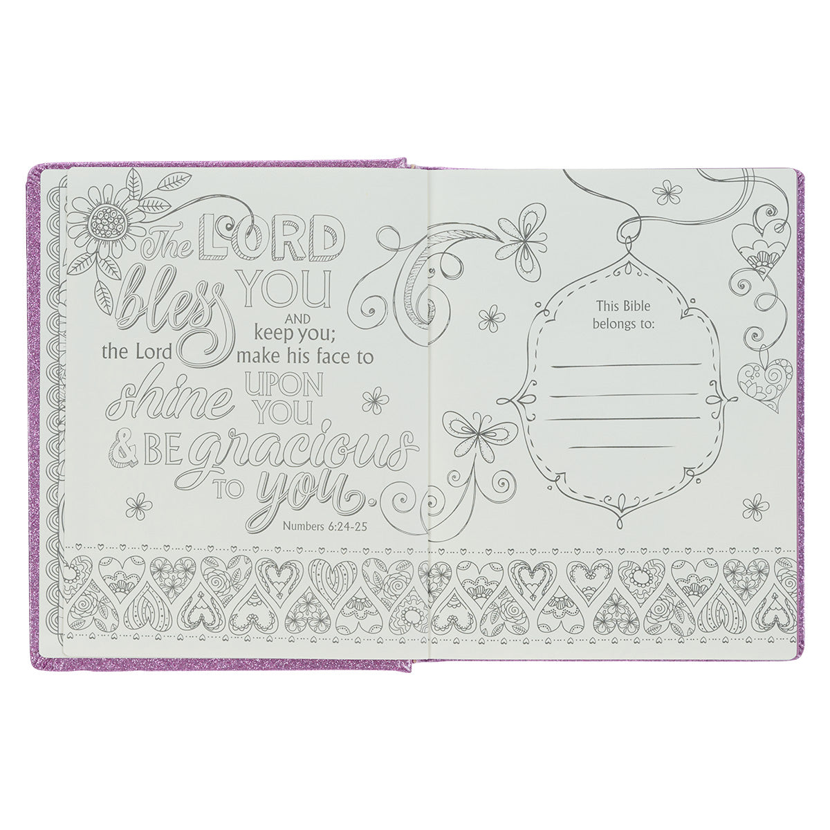 ESV Purple Glitter Hardcover My Creative Bible For Girls