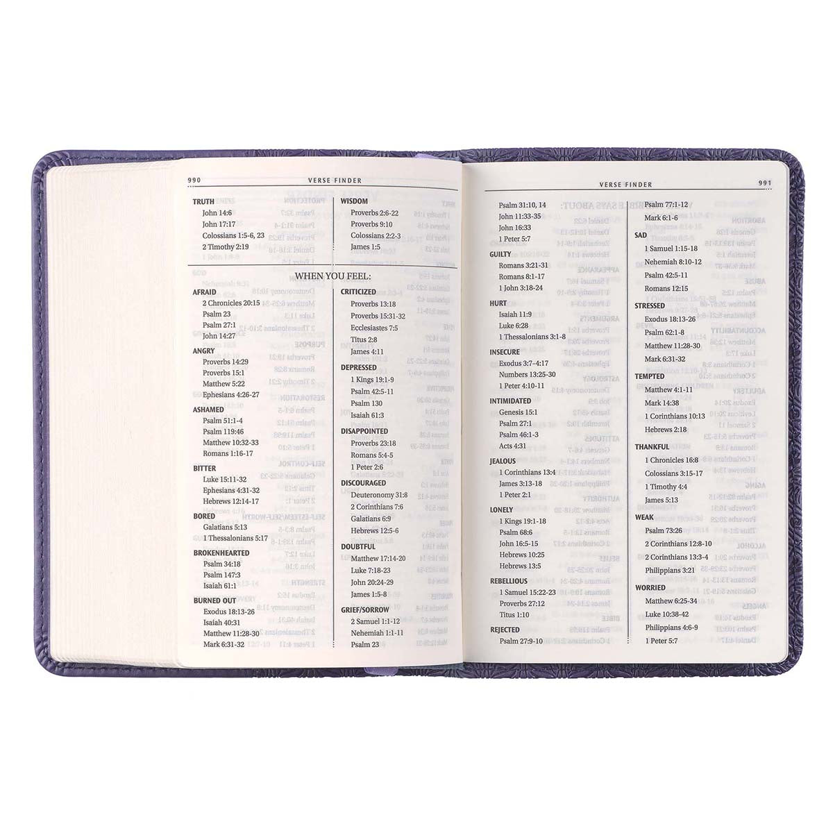 KJV Purple Faux Leather Mini Pocket Bible