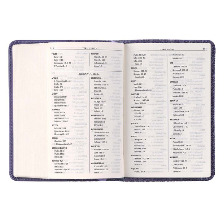 KJV Purple Faux Leather Mini Pocket Bible