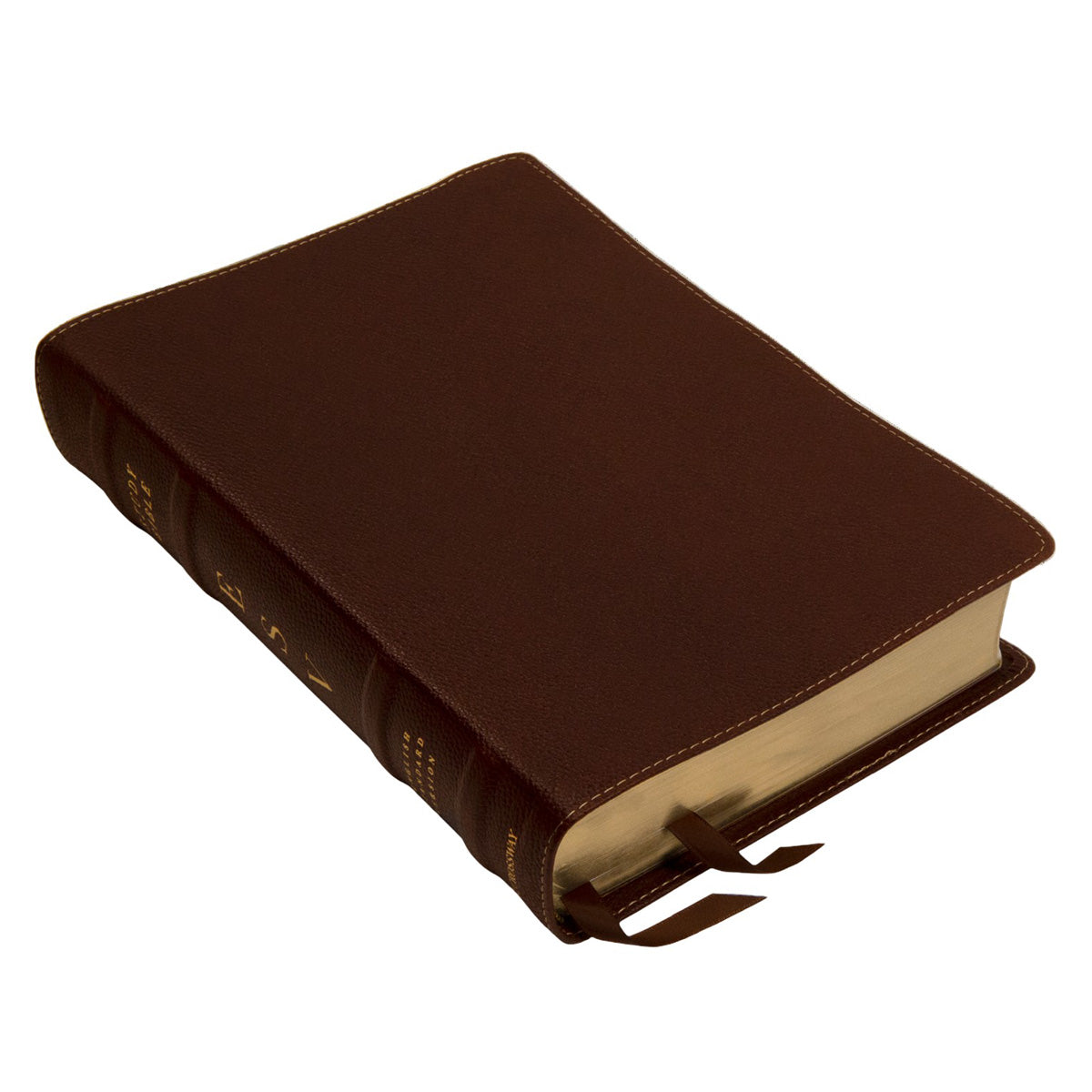 ESV Deep Brown Cowhide Leather Study Bible
