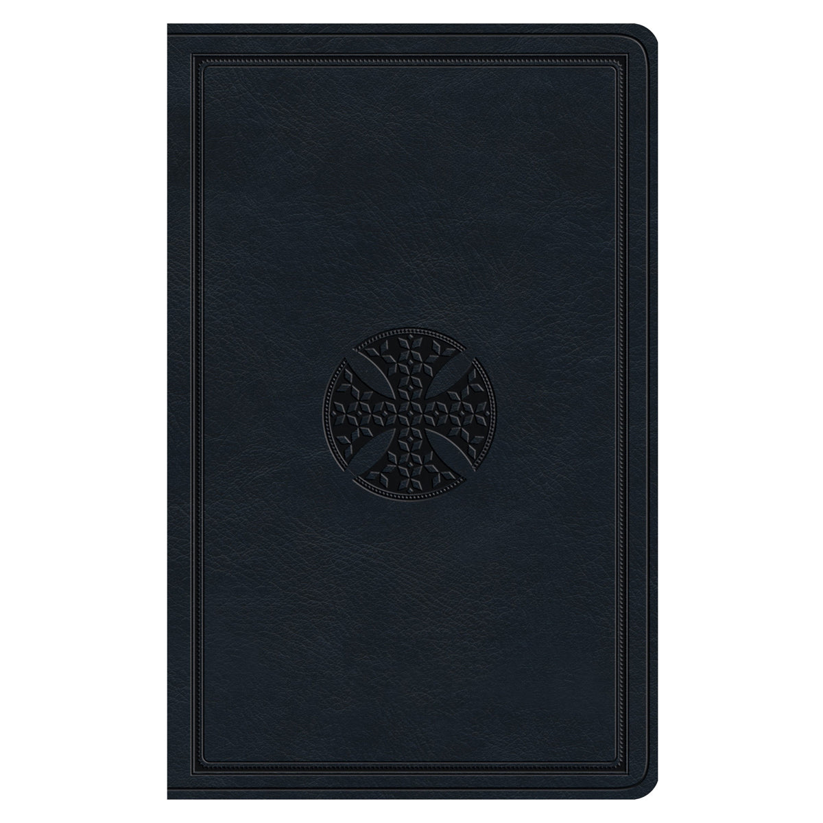 ESV Navy Mosaic Cross Design Imitation Leather Value Thinline Bible Large Print
