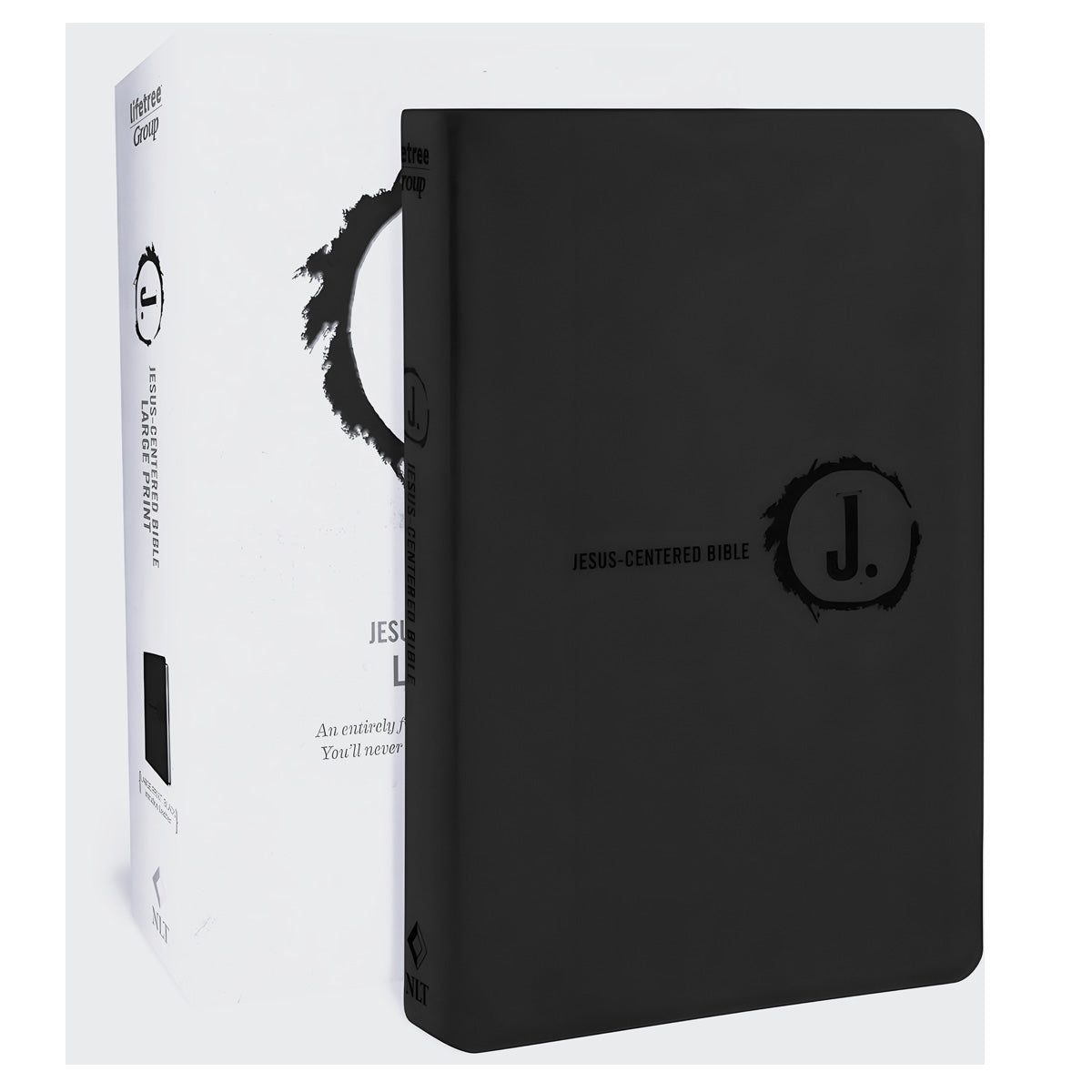 NLT Black Imitation Leather Jesus-Centered Bible Large Print