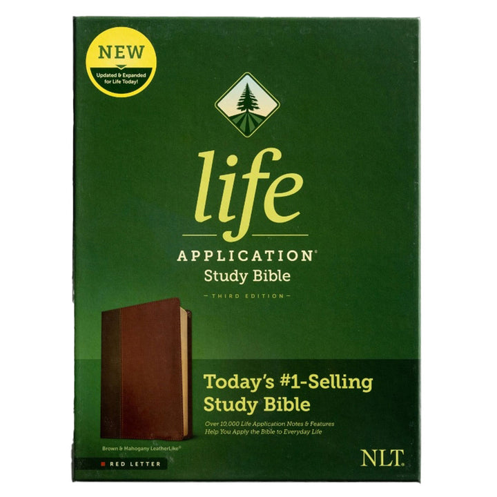 NLT Life Application Study Bible Third Edition Red Let Brown (Imitation Leather)