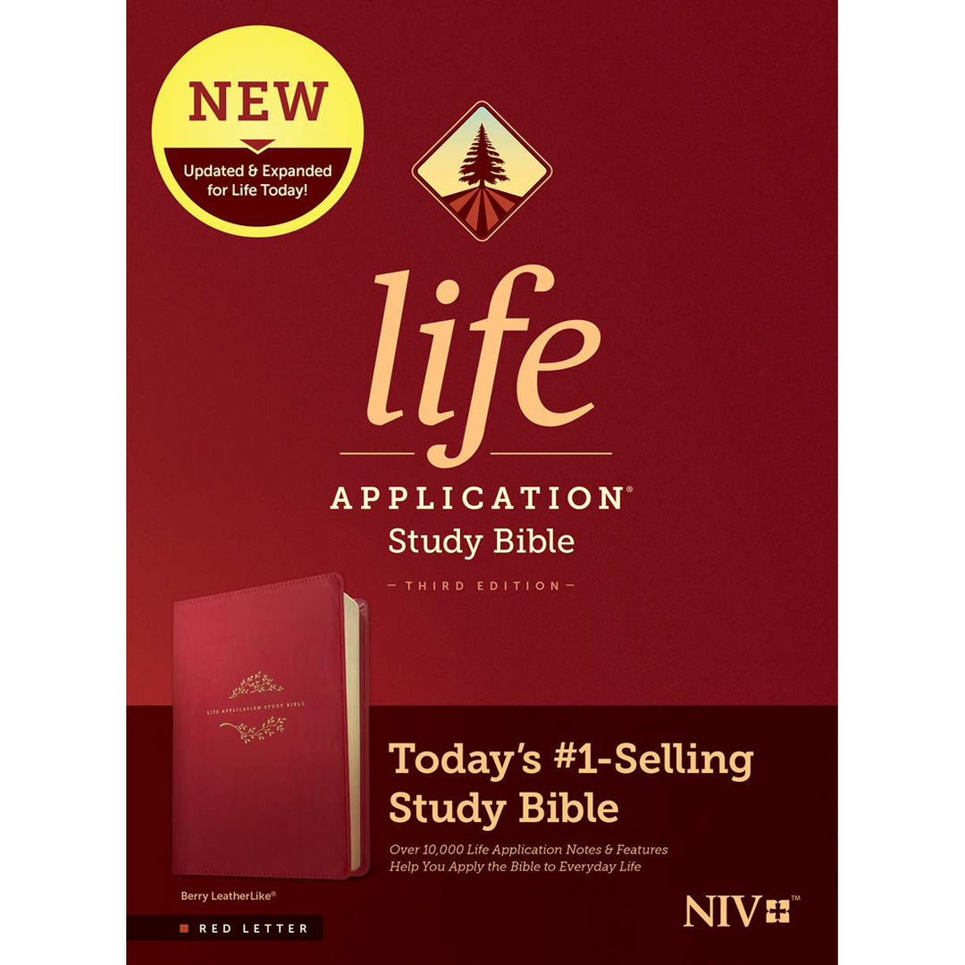 NIV Life Application Study Bible 3rd Ed Red Let Berry (Imitation Leather)