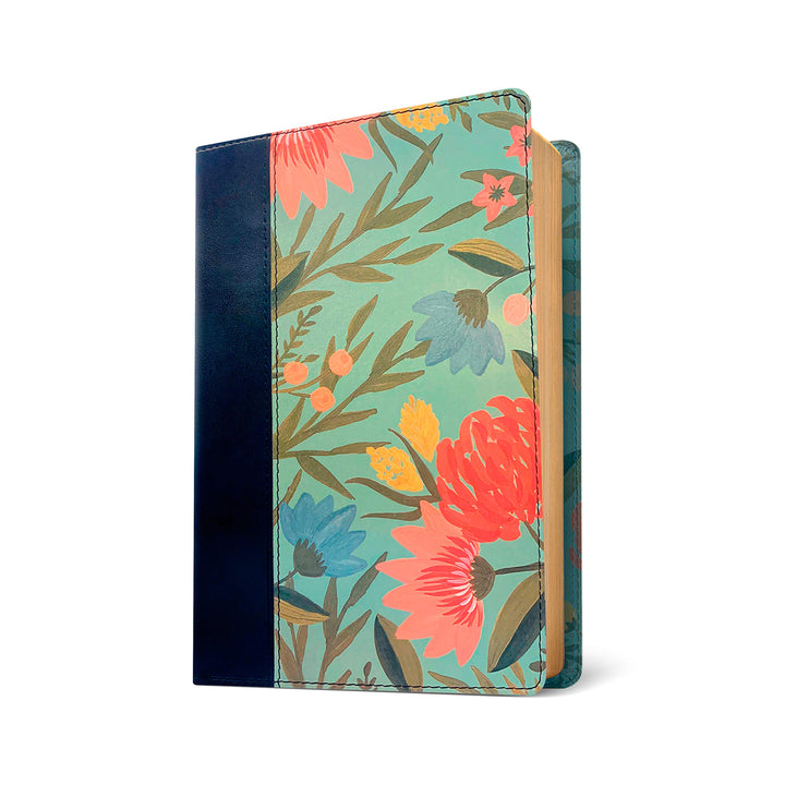 NLT Life Application Study Bible, Third Edition, Red Letter, Floral Teal (Imitation Leather)