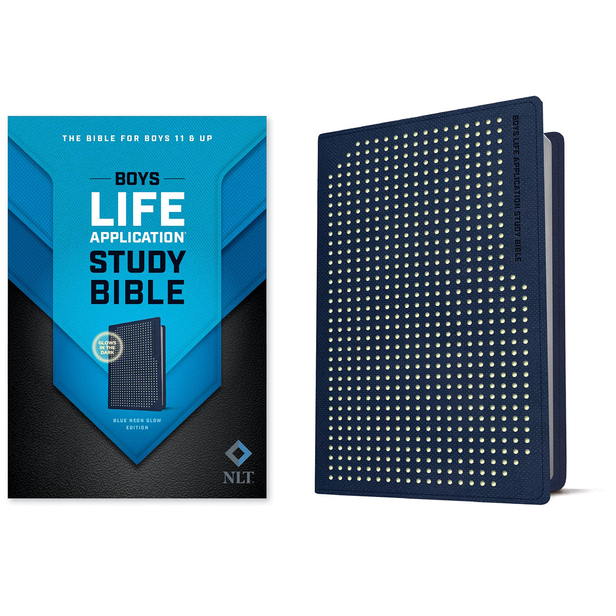 NLT Boys Life Application Study Bible, TuTone, Blue / Neon / Glow (Imitation Leather)