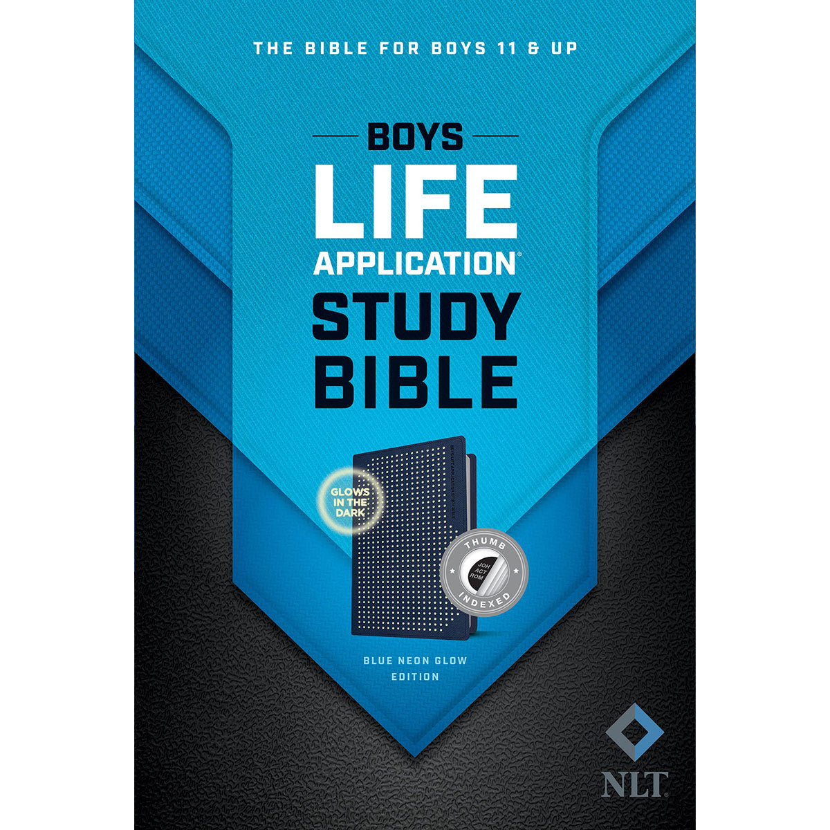 NLT Boys Life Application Study Bible, Indexed, TuTone, Blue / Neon / Glow (Imitation Leather)