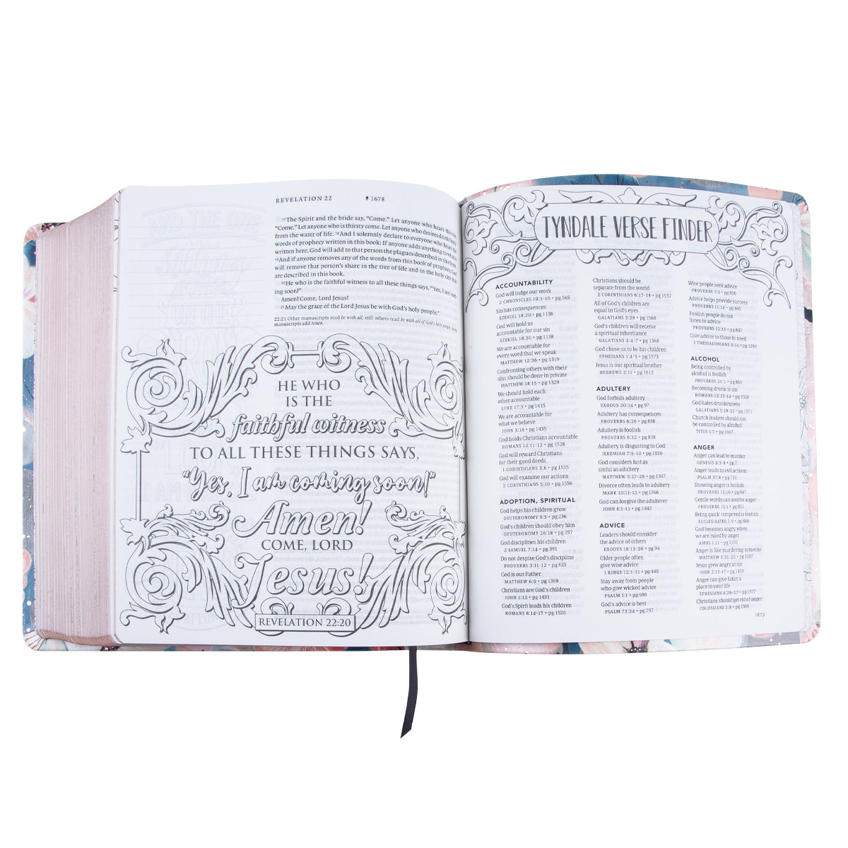 NLT Watercolor Garden Faux Leather Flexcover Inspire Faith Filament Bible