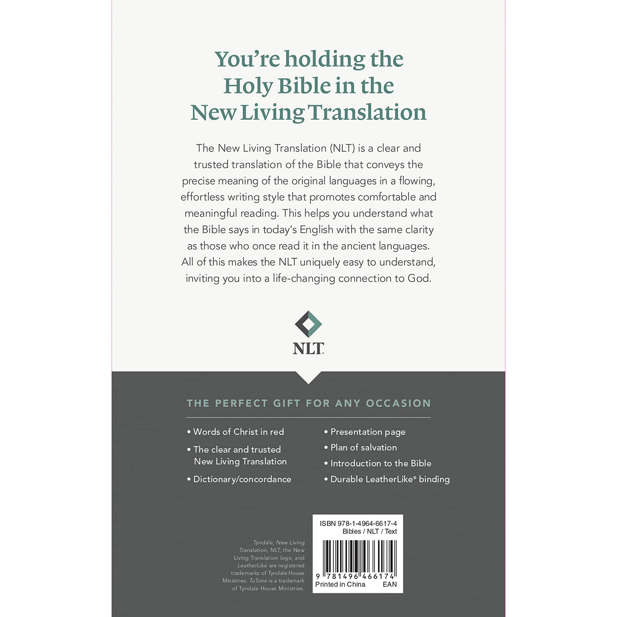 NLT Premium Gift Bible, Red Letter, Very Berry Pink Vines (Immitation Leather)