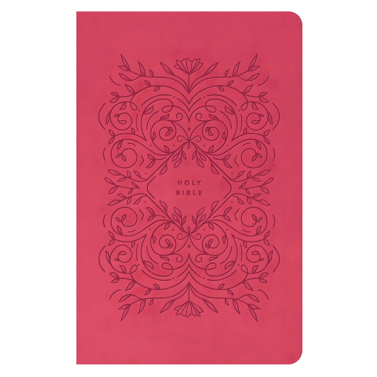 NLT Premium Gift Bible, Red Letter, Very Berry Pink Vines (Immitation Leather)