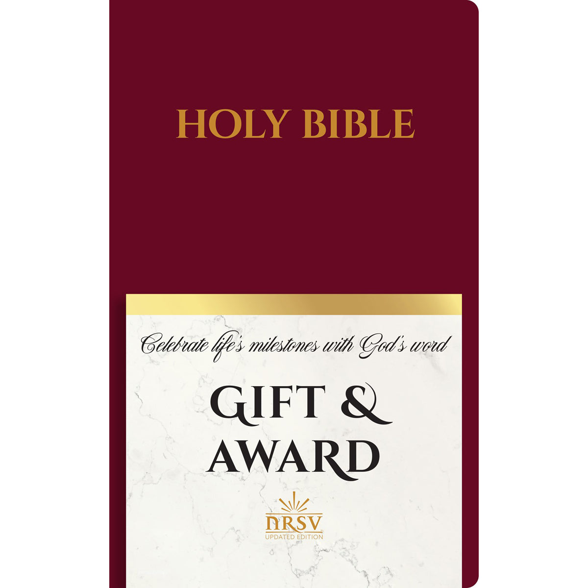 NRSV Burgundy Imitation Leather Gift & Award Bible Updated Edition