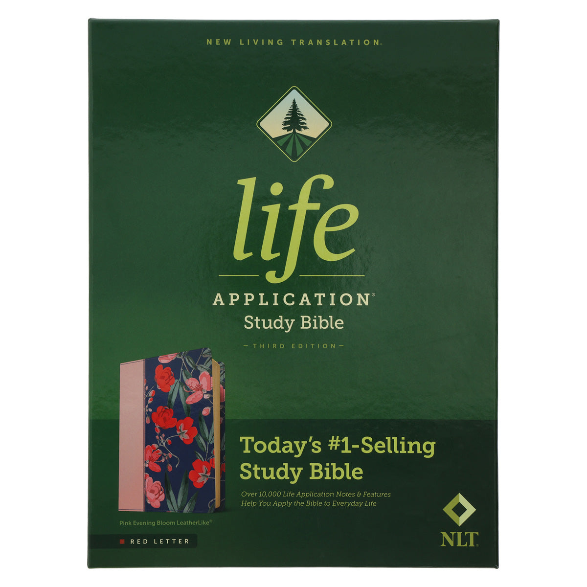 NLT Pink Evening Bloom Imitation Leather 3rd Edition Life Application Study Bible
