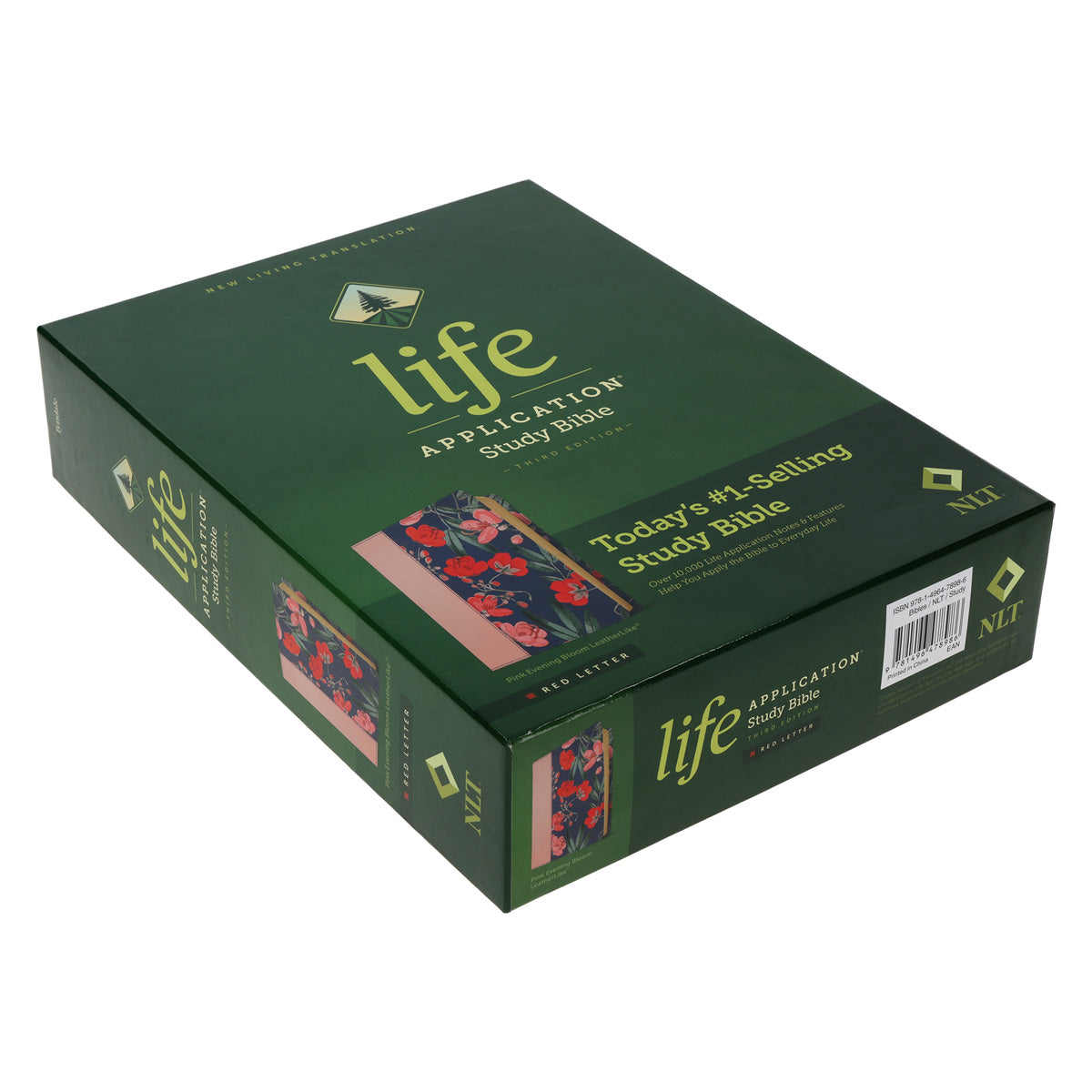 NLT Pink Evening Bloom Imitation Leather 3rd Edition Life Application Study Bible