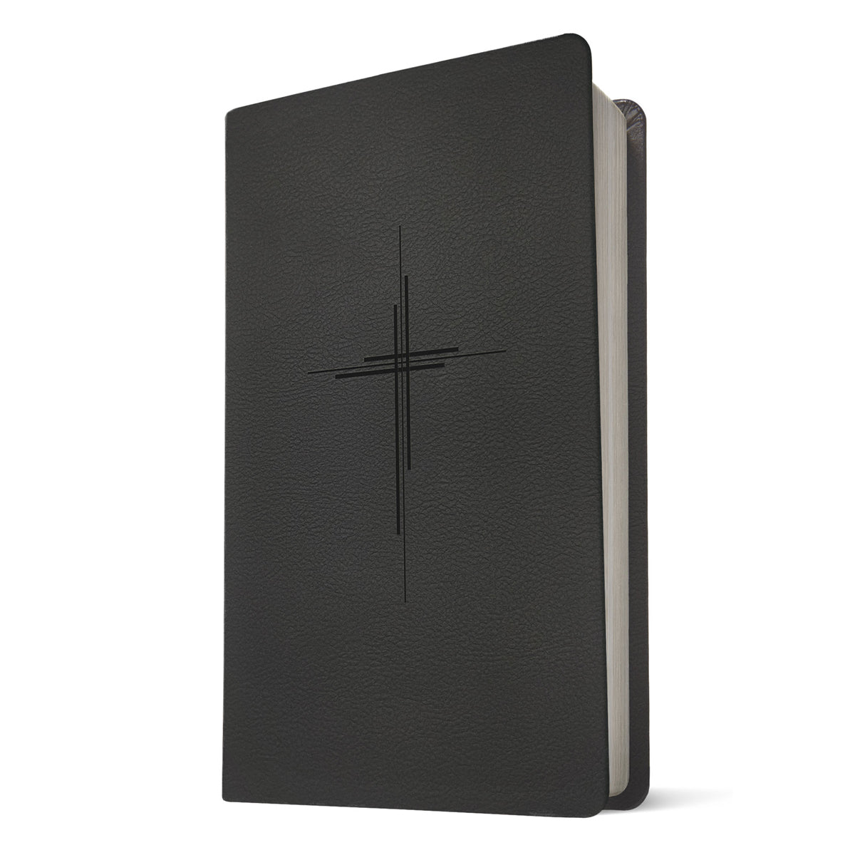 NLT Trinity Cross Black Imitation Leather Filament Premium Value Thinline Bible