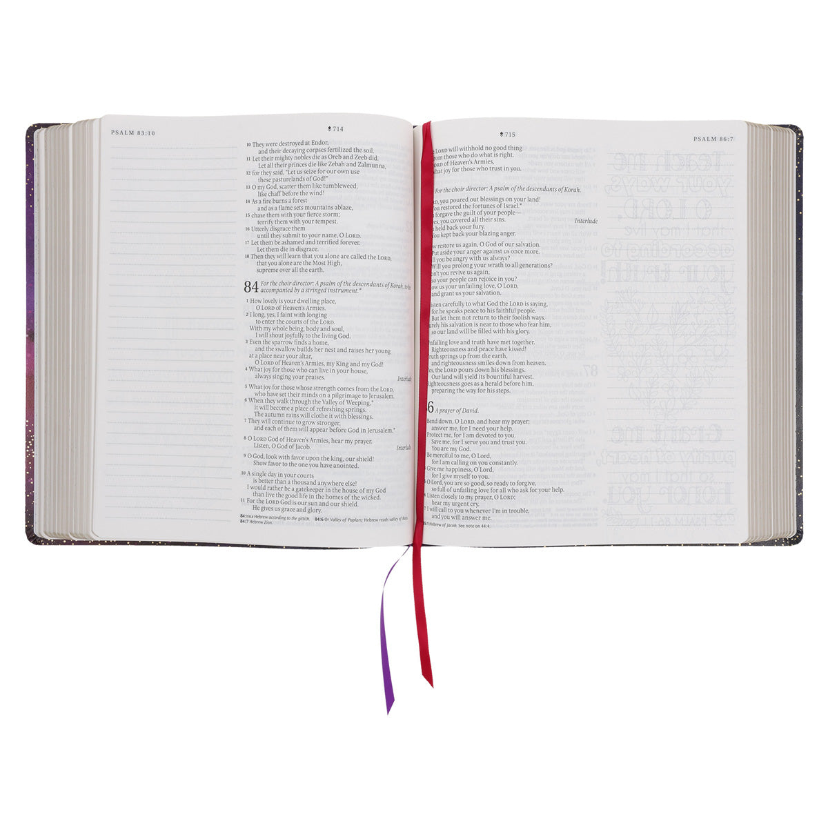 NLT Purple Faux Leather Flexcover Inspire Prayer Filament-Enabled Edition Bible Giant Print