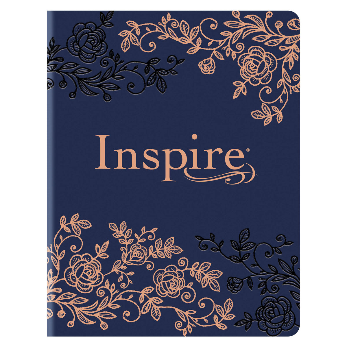 NLT Navy Hardcover Faux Leather Inspire Filament-Enabled Bible