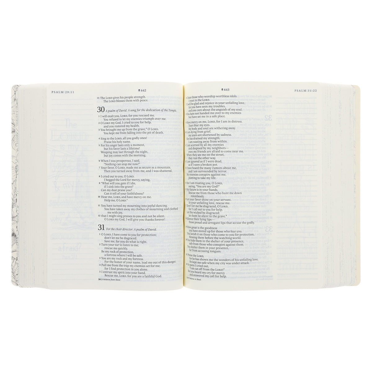 NLT Cream Floral Paperback Inspire Filament-Enabled Bible