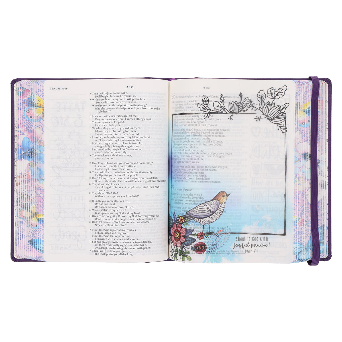 NLT Purple Faux Leather Hardcover Inspire Praise Filament-Enabled Edition Bible